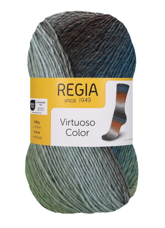 Regia Virtuoso Color 150 g - č. 03071 (ponožková příze)