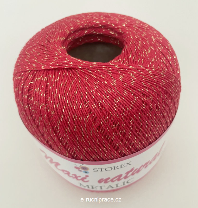 Maxi Natural č. 191 - červená + zlatá