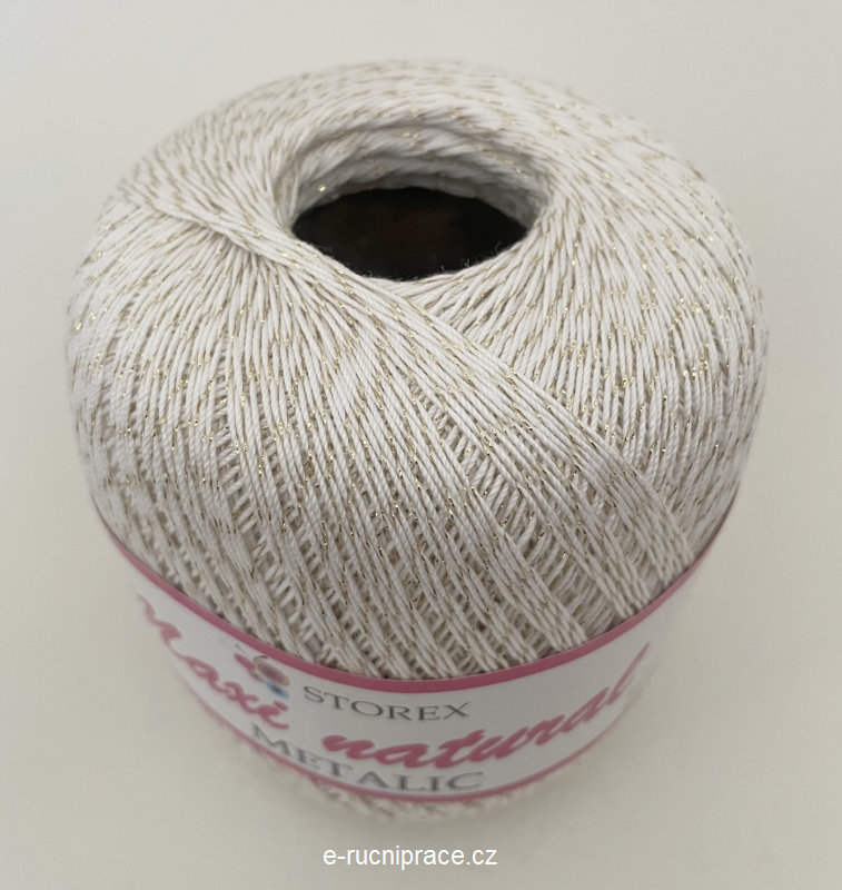 Maxi Natural č. 021 - bílá + zlatá