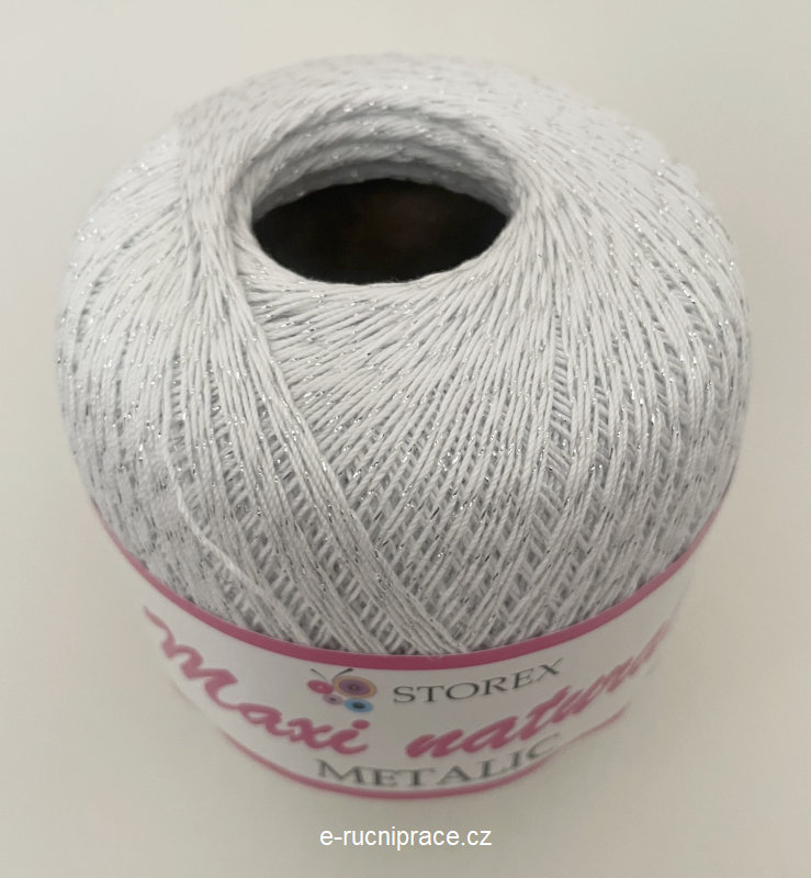 Maxi Natural č. 022 - bílá + stříbrná