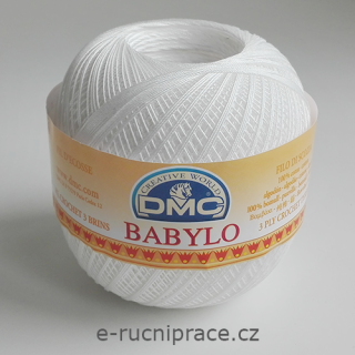 DMC Babylo 100g; síla 20 - B5200 sněhově bílá