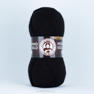 Merino Gold č. 999 - černá DOPRODEJ 5 ks