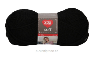 Red Heart Soft č. 0014 - černá