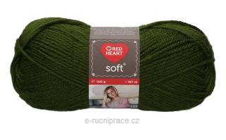 Red Heart Soft č. 0011 - tmavě zelená DOPRODEJ 4 ks