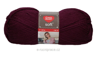 Red Heart Soft č. 0005 - borůvková DOPRODEJ 3 ks