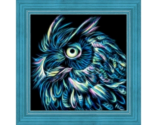 AM1710 - Neonová sova (Diamond painting)