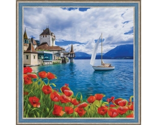 AM1502 - Kvetoucí zátoka (Diamond painting)