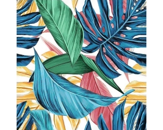 DE7101 - Tropické listy (Diamond painting)