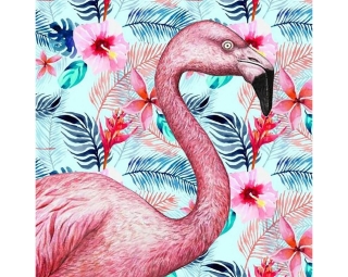 DE7107 - Plameňák (Diamond painting)