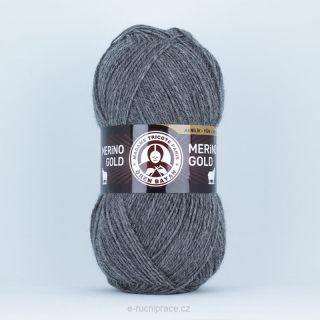 Merino Gold č. 008 - šedá DOPRODEJ 10 ks