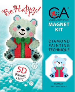 CDA-DCM022 - Magnetka medvídek (Diamond painting)