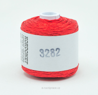 Kordonet lesklý - červený 3282