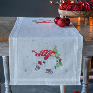 VE-0198679 - Vánoční ubrus se skřítky