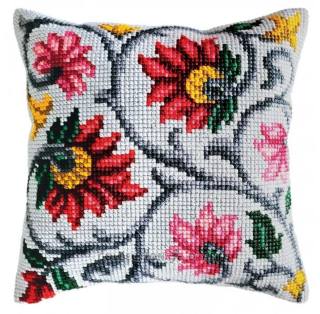 Dart5463 - Květinový ornament (polštář na vyšívání)