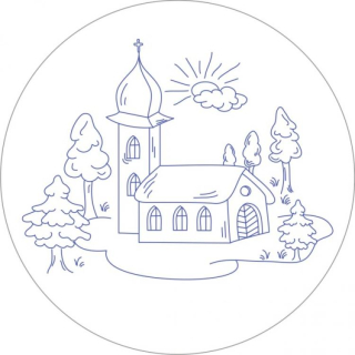 BE-PPK505 - Prostírání na vyšívání s krajkou - průměr 25 cm