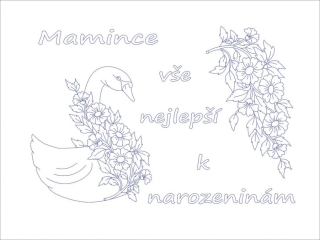 BE-P127 - Polštář na vyšívání "mamince"