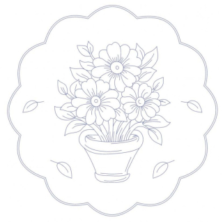 BE-J84 - Květiny - dečka pro vyšívání