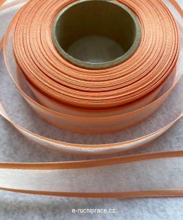 Stuha monofilová s vlascem šíře 25 mm, lososová (1 m)