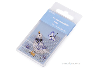 Jehly vyšívací jemné - MIX 16 kusů