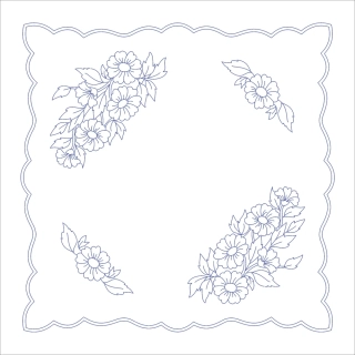 BE-L60 - Květy - dečka pro vyšívání