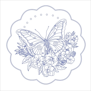 BE-J88 - Motýl - dečka pro vyšívání