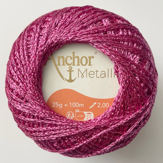 Anchor Metallic - tmavě růžová - 308