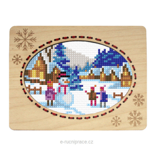 OR6677 - Zimní krajina se sněhulákem