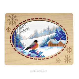 OR6678 - Zimní krajina s ptáčkem