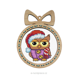 OR6676 - Vánoční ozdoba sova (sada na vyšívání)