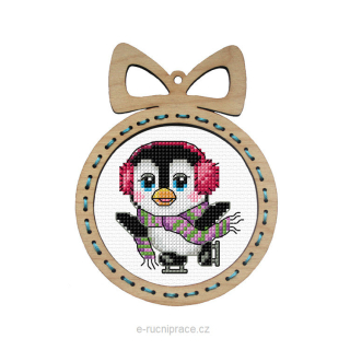 OR6675 - Vánoční ozdoba tučňák (sada na vyšívání)