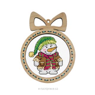 OR6673 - Vánoční ozdoba sněhulák (sada na vyšívání)