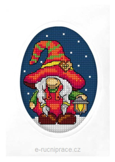 OR6326 - Vánoční přání trpaslík s lucernou