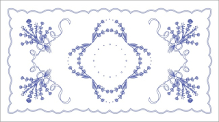 BE-K91 - Levandule - ubrus na vyšívání