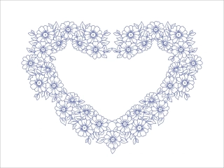 BE-P137 - Polštář květinové srdce