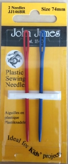 83630 - Jehly ruční plastové 70 mm - modrá+červená