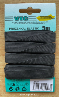 55207 - Pruženka šířka 13,2 mm - černá / 5 m
