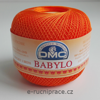 DMC Babylo 50g; síla 20 - č. 3375 oranžová DOPRODEJ 1 ks