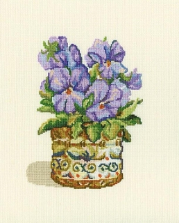 CDA-C190 - Fialové fialky v květináči