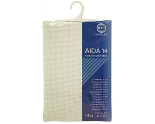 Aida RTO 14ct - bílá; 39x45 cm