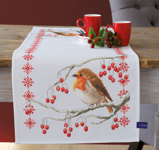 VE-0155637 - Ubrus zimní s červenkou