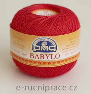 DMC Babylo 50g; síla 20 - č. 666 jasně červená
